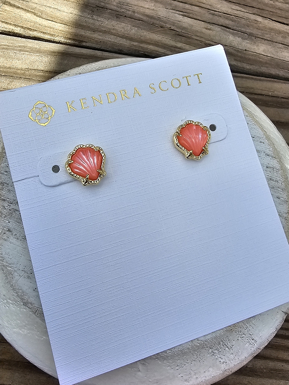 Kendra Scott Pink Shell Stud Earrings